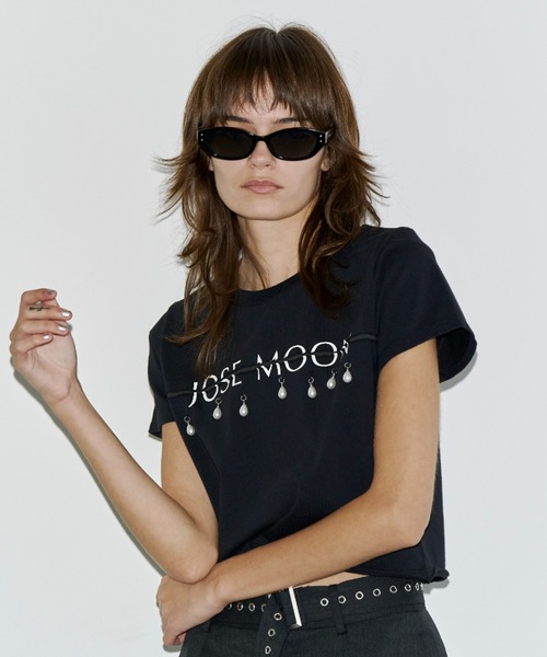 MINIMUM LOGO TSHIRT with PEARL/ミニマムロゴTシャツウィズパール（T