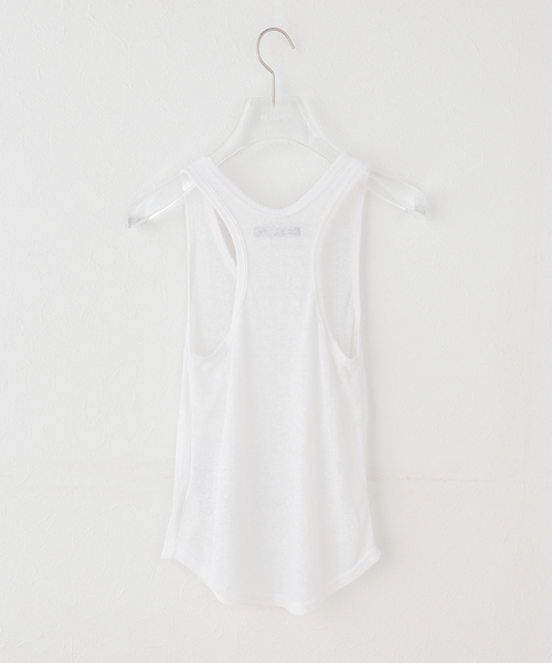 OPEN Yy(オープンワイワイ)の「【Geek Office / ギークオフィス】OPEN YY / Knitted YY PATCH LOUNGE SLEEVELES(タンクトップ・レディース・ホワイト・SMALL)」の2枚目の写真