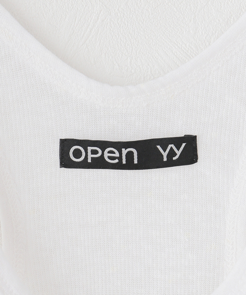 OPEN Yy(オープンワイワイ)の「【Geek Office / ギークオフィス】OPEN YY / Knitted YY PATCH LOUNGE SLEEVELES(タンクトップ・レディース・ホワイト・SMALL)」の5枚目の写真