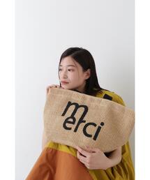 FABRICO（ファブリコ）の「【FABRICOコラボ】ジュートバッグmerci（かごバッグ）」