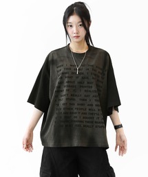 minsobi | ピグメントフェード フルレタリング ビッグTシャツ（ユニセックス)(Tシャツ/カットソー)