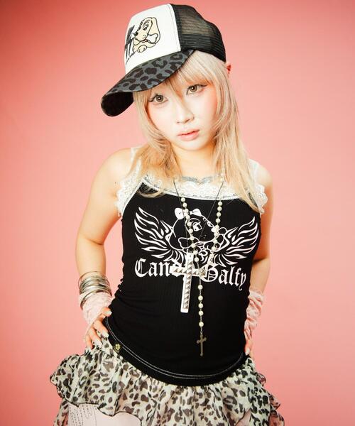 GALFY(ガルフィー)の「CANDYGALFY/キャンディーガルフィー/小悪魔♪レースタンク/162069(タンクトップ・レディース・ピンク/ライトグリーン/ブラック・FREE)」の5枚目の写真
