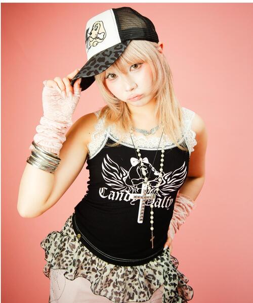 GALFY(ガルフィー)の「CANDYGALFY/キャンディーガルフィー/小悪魔♪レースタンク/162069(タンクトップ・レディース・ピンク/ライトグリーン/ブラック・FREE)」の6枚目の写真
