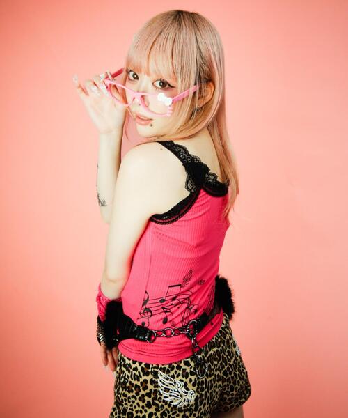 GALFY(ガルフィー)の「CANDYGALFY/キャンディーガルフィー/小悪魔♪レースタンク/162069(タンクトップ・レディース・ピンク/ライトグリーン/ブラック・FREE)」の11枚目の写真