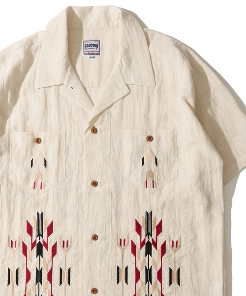 HOUSTON / ヒューストン】LINEN CHIMAYO SHIRT / リネン チマヨ柄