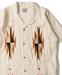【HOUSTON / ヒューストン】LINEN CHIMAYO SHIRT / リネン チマヨ柄 オープンカラーシャツ