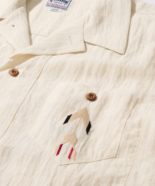 HOUSTON(ヒューストン)の「【HOUSTON / ヒューストン】LINEN CHIMAYO SHIRT / リネン チマヨ柄 オープンカラーシャツ(シャツ/ブラウス・メンズ・オリーブ/ホワイト系2/グレー系1/ブラウン/ホワイト系1/グレー系2・MEDIUM/LARGE/X-LARGE)」の20枚目の写真