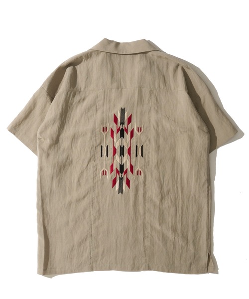 HOUSTON(ヒューストン)の「【HOUSTON / ヒューストン】LINEN CHIMAYO SHIRT / リネン チマヨ柄 オープンカラーシャツ(シャツ/ブラウス・メンズ・オリーブ/ホワイト系2/グレー系1/ブラウン/ホワイト系1/グレー系2・MEDIUM/LARGE/X-LARGE)」の18枚目の写真