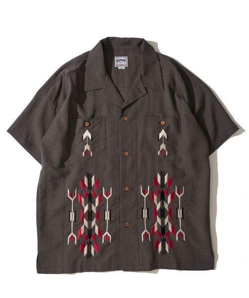 HOUSTON(ヒューストン)の「【HOUSTON / ヒューストン】LINEN CHIMAYO SHIRT / リネン チマヨ柄 オープンカラーシャツ(シャツ/ブラウス・メンズ・オリーブ/ホワイト系2/グレー系1/ブラウン/ホワイト系1/グレー系2・MEDIUM/LARGE/X-LARGE)」の11枚目の写真