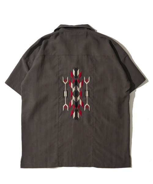 HOUSTON(ヒューストン)の「【HOUSTON / ヒューストン】LINEN CHIMAYO SHIRT / リネン チマヨ柄 オープンカラーシャツ(シャツ/ブラウス・メンズ・オリーブ/ホワイト系2/グレー系1/ブラウン/ホワイト系1/グレー系2・MEDIUM/LARGE/X-LARGE)」の12枚目の写真