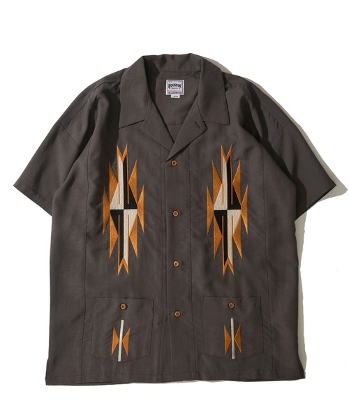 HOUSTON(ヒューストン)の「【HOUSTON / ヒューストン】LINEN CHIMAYO SHIRT / リネン チマヨ柄 オープンカラーシャツ(シャツ/ブラウス・メンズ・オリーブ/ホワイト系2/グレー系1/ブラウン/ホワイト系1/グレー系2・MEDIUM/LARGE/X-LARGE)」の13枚目の写真