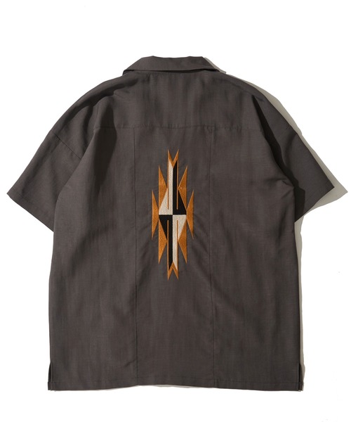 HOUSTON(ヒューストン)の「【HOUSTON / ヒューストン】LINEN CHIMAYO SHIRT / リネン チマヨ柄 オープンカラーシャツ(シャツ/ブラウス・メンズ・オリーブ/ホワイト系2/グレー系1/ブラウン/ホワイト系1/グレー系2・MEDIUM/LARGE/X-LARGE)」の14枚目の写真
