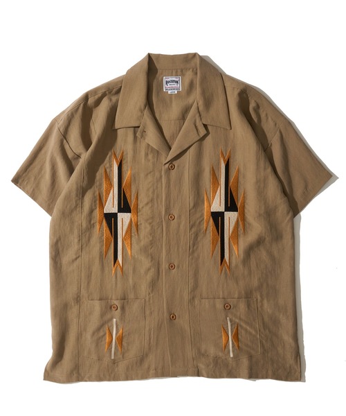 HOUSTON(ヒューストン)の「【HOUSTON / ヒューストン】LINEN CHIMAYO SHIRT / リネン チマヨ柄 オープンカラーシャツ(シャツ/ブラウス・メンズ・オリーブ/ホワイト系2/グレー系1/ブラウン/ホワイト系1/グレー系2・MEDIUM/LARGE/X-LARGE)」の15枚目の写真