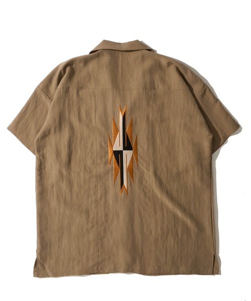 HOUSTON(ヒューストン)の「【HOUSTON / ヒューストン】LINEN CHIMAYO SHIRT / リネン チマヨ柄 オープンカラーシャツ(シャツ/ブラウス・メンズ・オリーブ/ホワイト系2/グレー系1/ブラウン/ホワイト系1/グレー系2・MEDIUM/LARGE/X-LARGE)」の16枚目の写真
