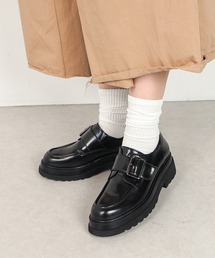 あしながおじさん | 【本革】軽量│厚底ベルトシューズ 7410029(ドレスシューズ)
