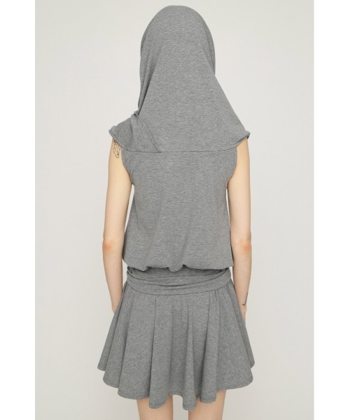 SLY(スライ)の「VEIL HOOD MINI OP ベールフードミニワンピース 夏服(ワンピース・レディース・ネイビー系/杢グレー・FREE)」の11枚目の写真