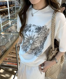 ヴィンテージライク オーバーサイズ グラフィックTシャツ