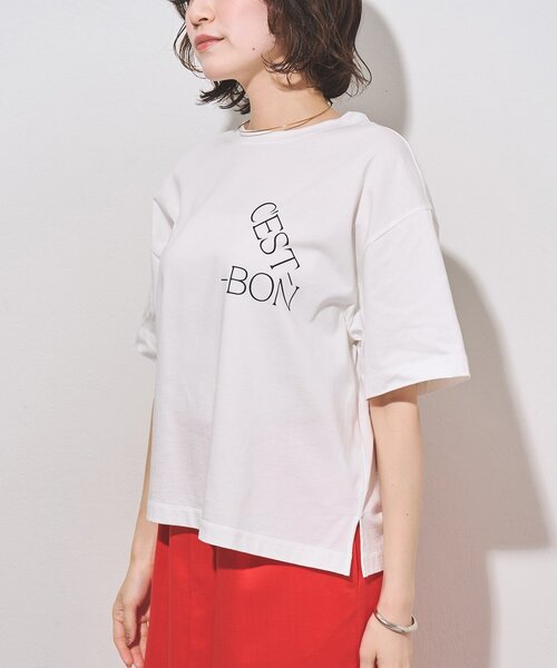 Drawing Numbers（ドローイング ナンバーズ）の「【Drawing Numbers】セボンTシャツ（Tシャツ/カットソー・レディース・ブラック/ホワイト・38）」の5枚目の写真