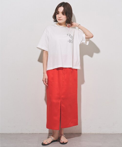 Drawing Numbers（ドローイング ナンバーズ）の「【Drawing Numbers】セボンTシャツ（Tシャツ/カットソー・レディース・ブラック/ホワイト・38）」の10枚目の写真