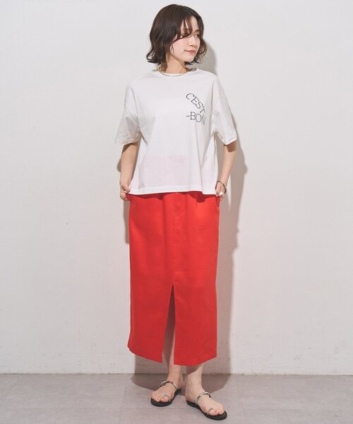 Drawing Numbers（ドローイング ナンバーズ）の「【Drawing Numbers】セボンTシャツ（Tシャツ/カットソー・レディース・ブラック/ホワイト・38）」の3枚目の写真