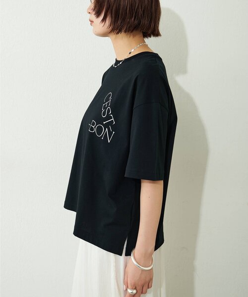 Drawing Numbers（ドローイング ナンバーズ）の「【Drawing Numbers】セボンTシャツ（Tシャツ/カットソー・レディース・ブラック/ホワイト・38）」の13枚目の写真