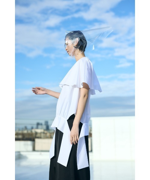 ENFOLD(エンフォルド)の「BIG COLLAR PULLOVER(Tシャツ/カットソー・レディース・ホワイト/ダークネイビー・38)」の5枚目の写真