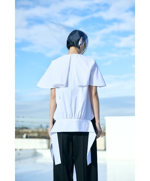 ENFOLD(エンフォルド)の「BIG COLLAR PULLOVER(Tシャツ/カットソー・レディース・ホワイト/ダークネイビー・38)」の6枚目の写真