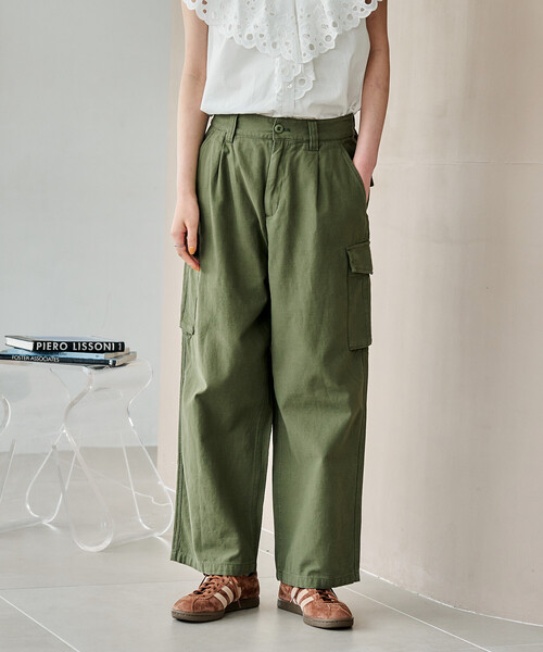 FREAK'S STORE(フリークスストア)の「バックサテン カーゴパンツ(カーゴパンツ・レディース・ベージュ/オリーブ・SMALL/MEDIUM)」の20枚目の写真
