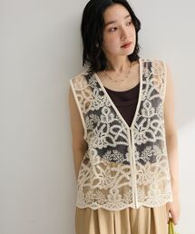 Green Parks | レース刺繍ベスト(ベスト)