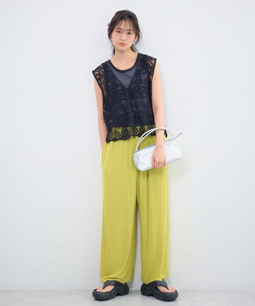 Green Parks(グリーンパークス)の「レース刺繍ベスト(ベスト・レディース・アイボリー/ブラック・FREE)」の13枚目の写真