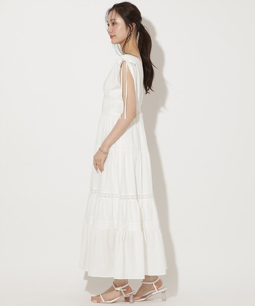 WILLSELECTION(ウィルセレクション)の「ドロストショルダーティアードワンピース(ワンピース・レディース・オフホワイト/サックスブルー/イエロー・FREE)」の9枚目の写真