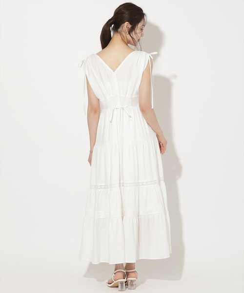 WILLSELECTION(ウィルセレクション)の「ドロストショルダーティアードワンピース(ワンピース・レディース・オフホワイト/サックスブルー/イエロー・FREE)」の10枚目の写真