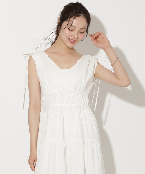 WILLSELECTION(ウィルセレクション)の「ドロストショルダーティアードワンピース(ワンピース・レディース・オフホワイト/サックスブルー/イエロー・FREE)」の11枚目の写真