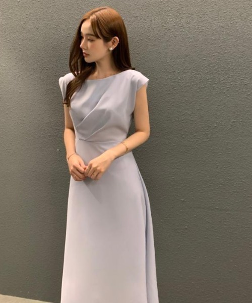 semplice(センプリチェ)の「ワンピース【韓国ファッション】(その他アウター・レディース・ブルー/ブラック/ベージュ・F)」の5枚目の写真
