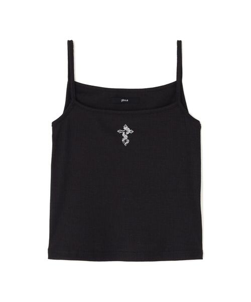 gibous(ギボス)の「gibous/ギボス/snake cross camisole(キャミソール・レディース・グレー/ホワイト/ブラック・F)」の8枚目の写真
