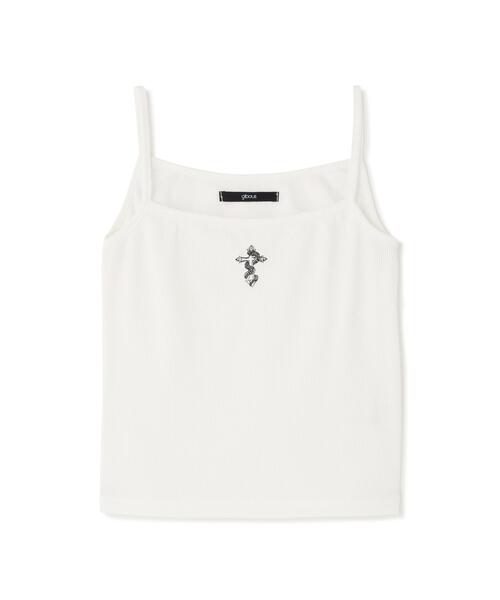 gibous(ギボス)の「gibous/ギボス/snake cross camisole(キャミソール・レディース・グレー/ホワイト/ブラック・F)」の19枚目の写真