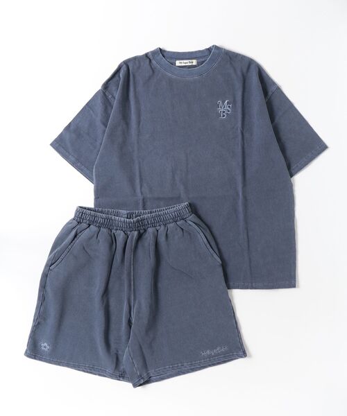 My sugar Babe（マイシュガーベイブ）の「embroidery pigment set up（セットアップ・メンズ・アイボリー/ピンク/ネイビー・M/L）」の2枚目の写真