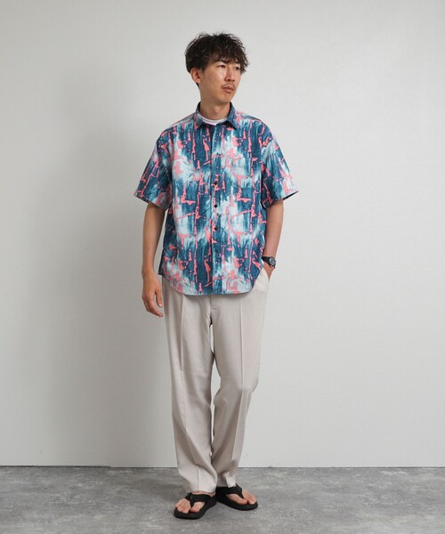 NOLLEY’S（ノーリーズ）の「《高通気》Dot Air 総柄プリント レギュラーカラー半袖シャツ 26SS（シャツ/ブラウス・メンズ・ネイビー/ブルー系その他/ピンク系その他・S/L/M）」の17枚目の写真