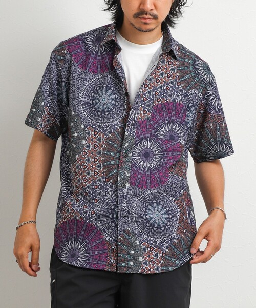 NOLLEY’S（ノーリーズ）の「《高通気》Dot Air 総柄プリント レギュラーカラー半袖シャツ 26SS（シャツ/ブラウス・メンズ・ネイビー/ブルー系その他/ピンク系その他・S/L/M）」の21枚目の写真