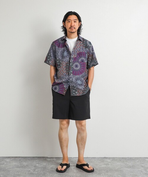 NOLLEY’S（ノーリーズ）の「《高通気》Dot Air 総柄プリント レギュラーカラー半袖シャツ 26SS（シャツ/ブラウス・メンズ・ネイビー/ブルー系その他/ピンク系その他・S/L/M）」の4枚目の写真