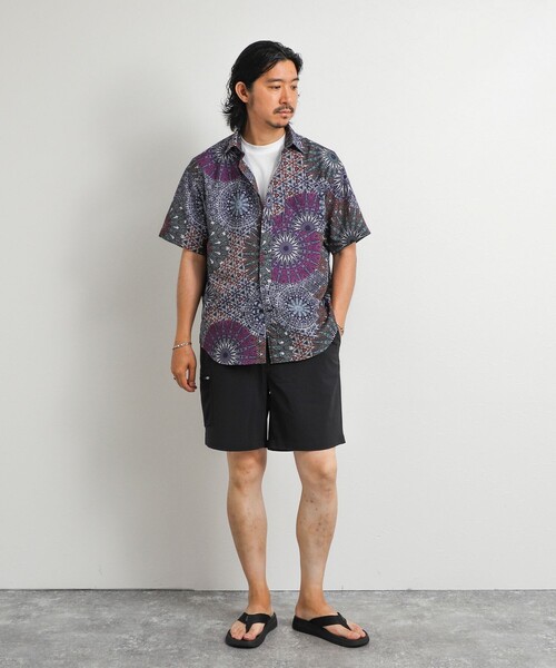 NOLLEY’S（ノーリーズ）の「《高通気》Dot Air 総柄プリント レギュラーカラー半袖シャツ 26SS（シャツ/ブラウス・メンズ・ネイビー/ブルー系その他/ピンク系その他・S/L/M）」の5枚目の写真