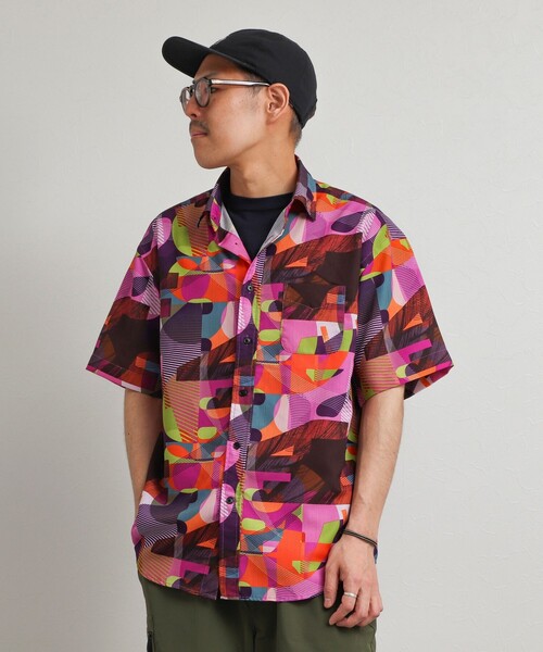 NOLLEY’S（ノーリーズ）の「《高通気》Dot Air 総柄プリント レギュラーカラー半袖シャツ 26SS（シャツ/ブラウス・メンズ・ネイビー/ブルー系その他/ピンク系その他・S/L/M）」の9枚目の写真