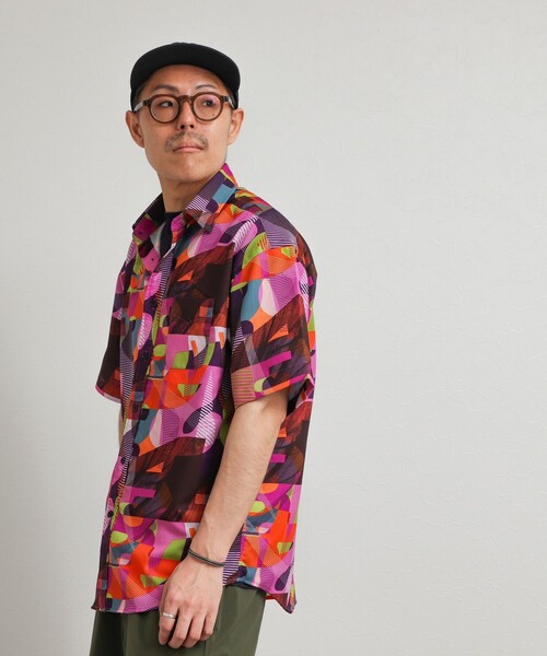 NOLLEY’S（ノーリーズ）の「《高通気》Dot Air 総柄プリント レギュラーカラー半袖シャツ 26SS（シャツ/ブラウス・メンズ・ネイビー/ブルー系その他/ピンク系その他・S/L/M）」の11枚目の写真