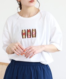 EMAGO フルーツサンド刺繍T 半袖