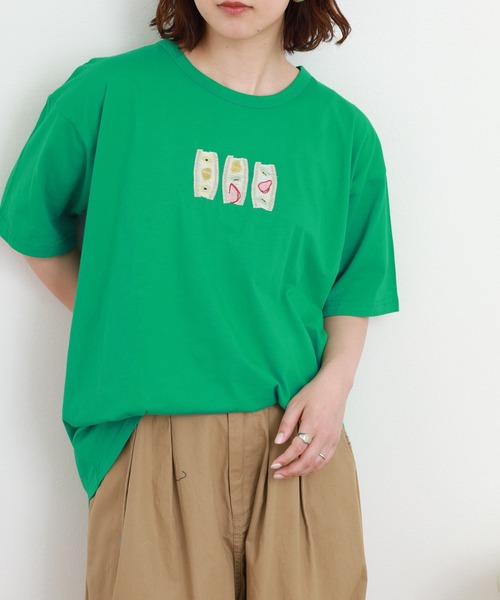 Emago(イマゴ)の「EMAGO フルーツサンド刺繍T 半袖(Tシャツ/カットソー・レディース・ホワイト・FREE)」の20枚目の写真