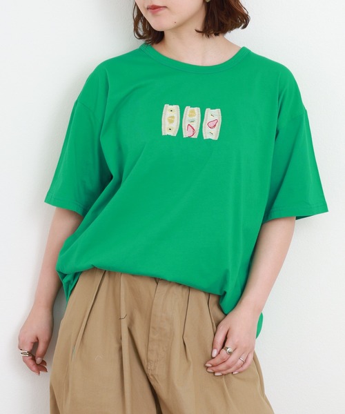 Emago(イマゴ)の「EMAGO フルーツサンド刺繍T 半袖(Tシャツ/カットソー・レディース・ホワイト・FREE)」の21枚目の写真