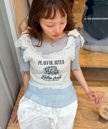 w closet | 半袖シアー楊柳Tシャツ　夏服(シャツ/ブラウス)