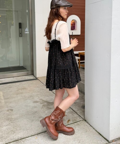 w closet（ダブルクローゼット）の「半袖シアー楊柳Tシャツ　夏服（シャツ/ブラウス・レディース・オフホワイト/サックスブルー/ピンク/ブラック・FREE）」の10枚目の写真