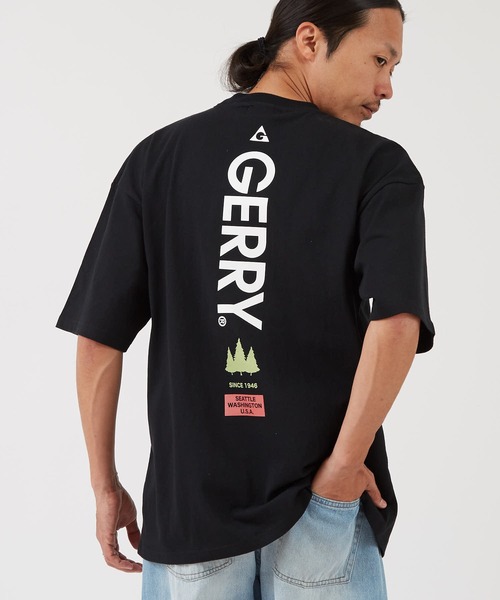 En serio TOKYO(エンソリオトーキョー)の「【GERRY】別注バーティカルロゴ半袖Tシャツ 62-9229G-IMP(Tシャツ/カットソー・メンズ・ブラック/ホワイト・LARGE)」の2枚目の写真