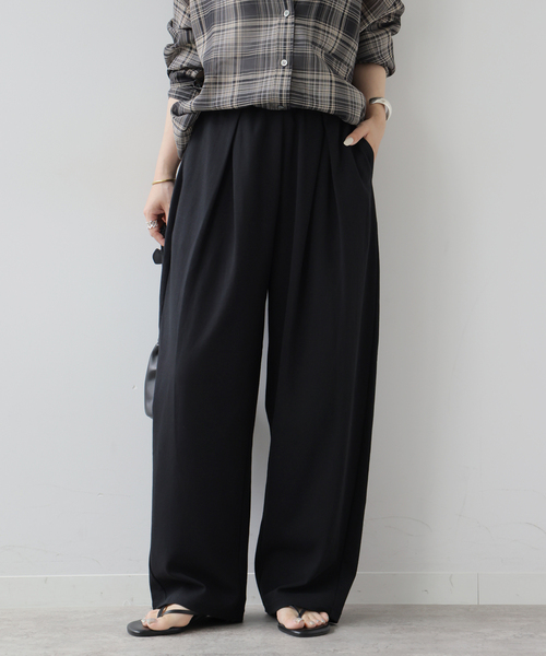 JOURNAL STANDARD relume(ジャーナルスタンダード レリューム)の「ポンチタックバレルパンツ(その他パンツ・レディース・ブラック/ブラウン・FREE)」の8枚目の写真